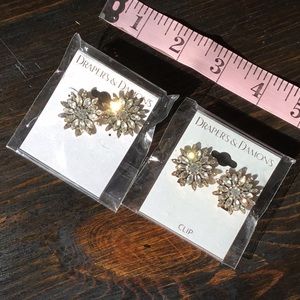 NWT two pair of rhinestone earrings